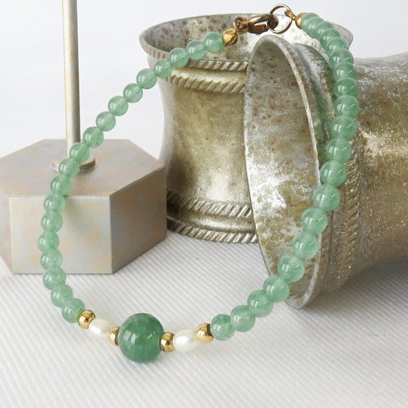 Jade Green and Teal Jewelry Set Bracelet and Earrings.....425 - Picture 3 of 3